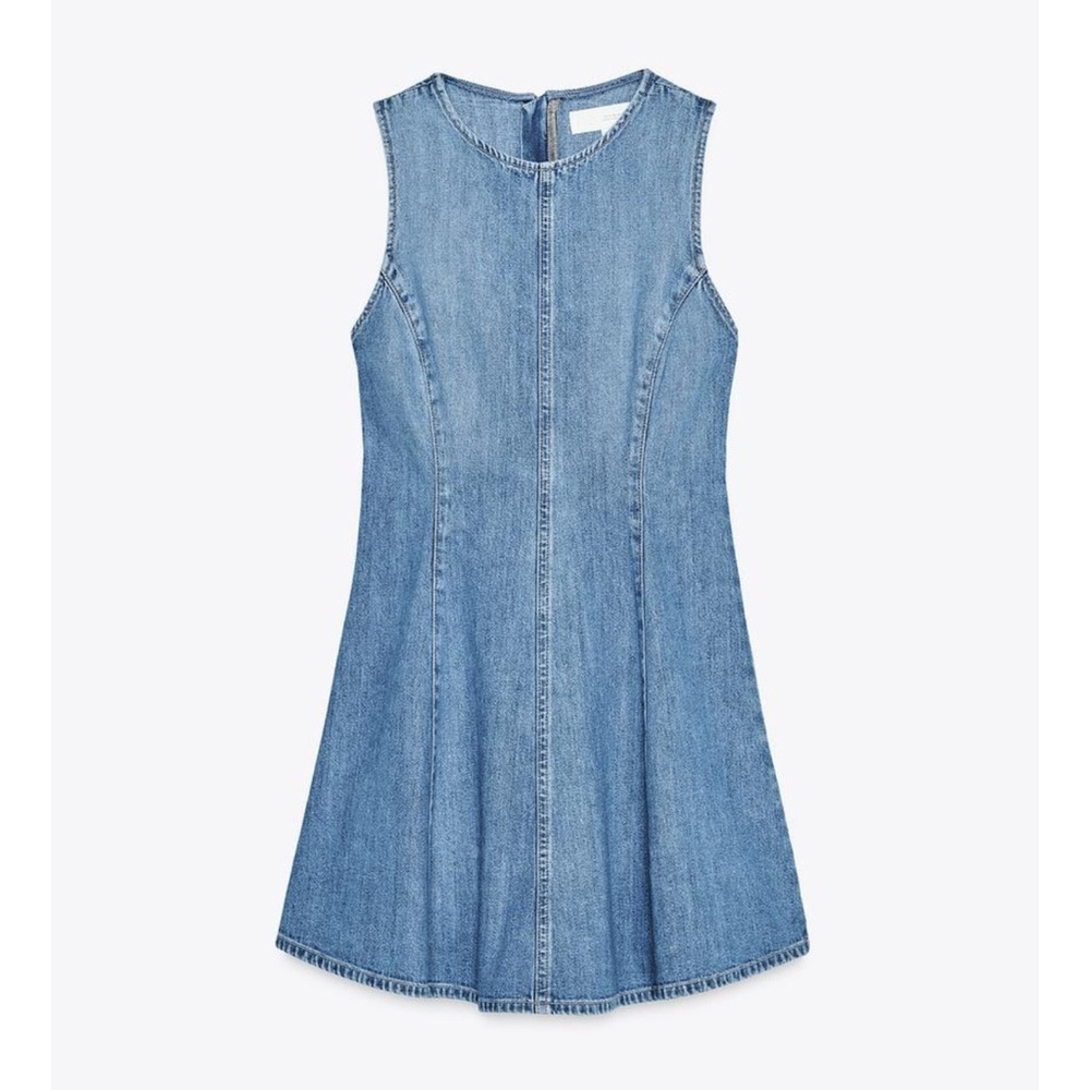 ZARA TRF Godet Denim Dress - Picture 3 of 3